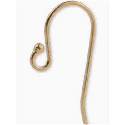 Gold Plated Brass Open Hook Ear Wire 11x22mm per pair