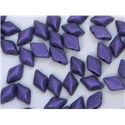 Mini Gem Duo 6x4mm Metallic Suede Purple Min 5g