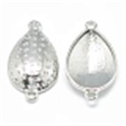 Connector Rhinestone Setting Alloy Ant. Silver Teardrop fits14x10mm each
