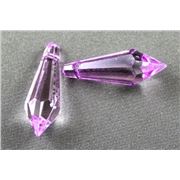 Acrylic Drops Light Purple Transparent 13x33mm ea