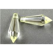 Acrylic Drops Yellow Transparent 13x33mm ea