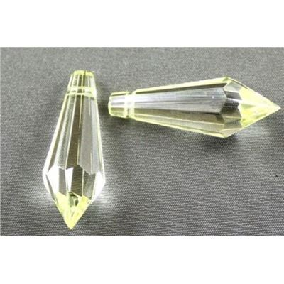 Acrylic Drops Yellow Transparent 13x33mm ea