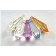 Acrylic Drops Mix Transparent 13x33mm ea