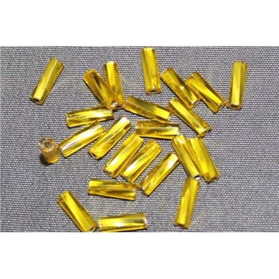 Bugle Twist Yellow Silver Lined 7mm, 12gm ea