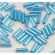 Bugle Blue Silver Lined 6mm - Minimum 12g