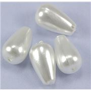 Plastic Pearl White 6x10 Down drop - Minimum 8g