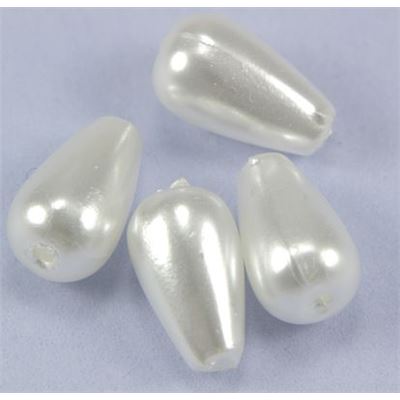 Plastic Pearl White 6x10 Down drop - Minimum 8g