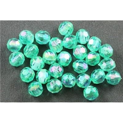 Plastic Hex Aqua AB 4mm - Minimum 8g