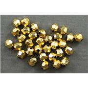 Plastic Hex Gold Metallic 6mm - Minimum 8g