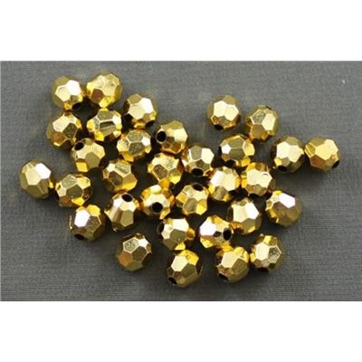 Plastic Hex Gold Metallic 6mm - Minimum 8g