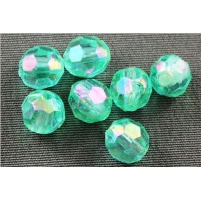 Plastic Hex Aqua AB 8mm - Minimum 8g