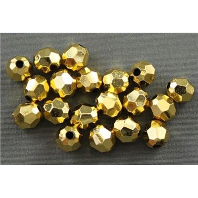 Plastic Hex Gold Metallic 8mm - Minimum 8g