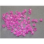 Plastic Rondell Bright Pink Transparent 4mm - Minimum 8g
