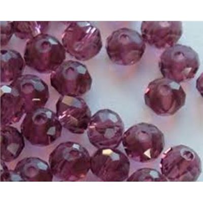 Plastic Rondell Purple Transparent 4mm - Minimum 8g