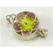 Clasp Flower 1 Hole Sterling Silver  ea