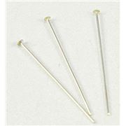 Head Pin Extra Fine Sterling Silver 25mm (26 Gauge) ea