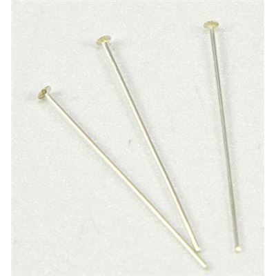 Head Pin Extra Fine Sterling Silver 25mm (26 Gauge) ea