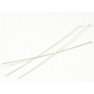 Head Pin Extra Fine Sterling Silver 50mm ea