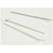 Head Pin  Sterling Silver 25mm (22 Gauge) ea
