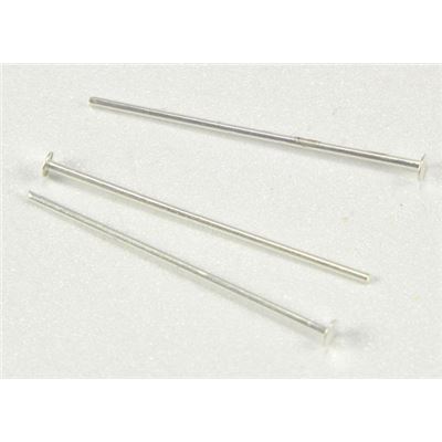 Head Pin  Sterling Silver 25mm (22 Gauge) ea