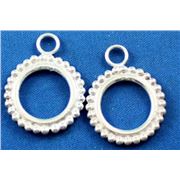 Toggle Half Round Sterling Silver 24mm ea