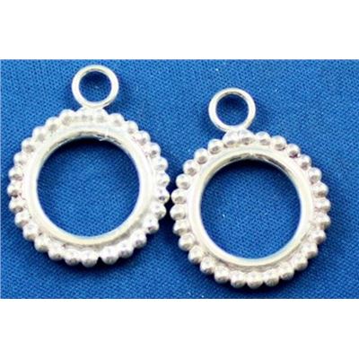 Toggle Half Round Sterling Silver 24mm ea