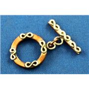Toggle Copper & Sterling Silver Sterling Silver 17mm ea