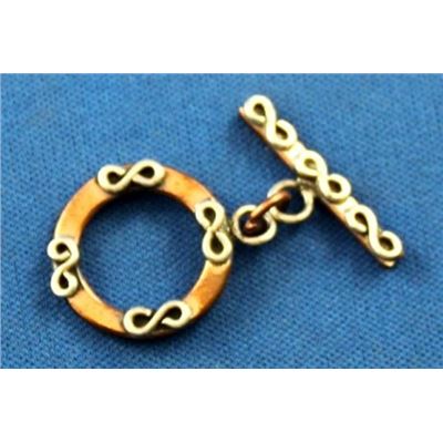 Toggle Copper & Sterling Silver Sterling Silver 17mm ea
