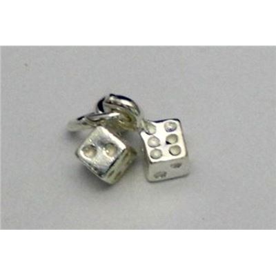 Charm Dice Sterling Silver  ea