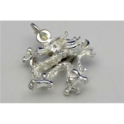 Charm Dragon Sterling Silver  ea