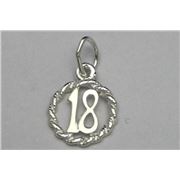Charm 18 Sterling Silver  ea
