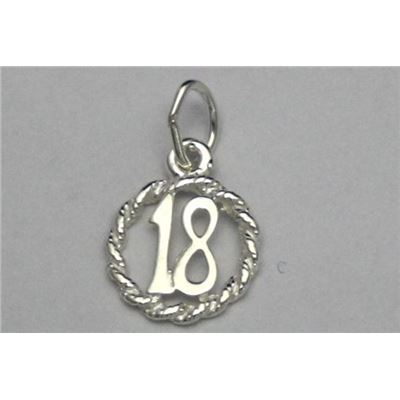Charm 18 Sterling Silver  ea