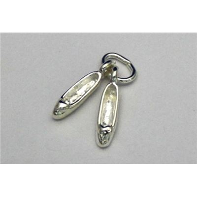 Charm Ballet Slipper Sterling Silver  ea