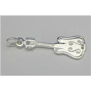 Charm Guitar Sterling Silver  ea