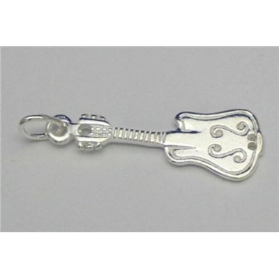Charm Guitar Sterling Silver  ea