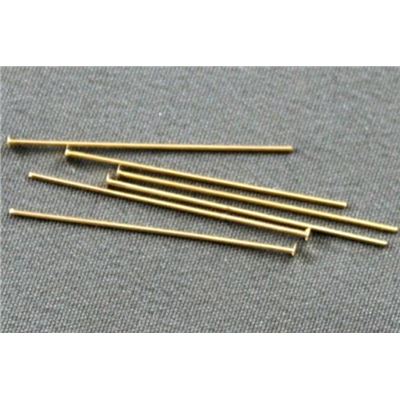 Head Pin Extra Fine Rolled Gold 14K 25mm ea