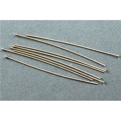 Head Pin Extra Fine Rolled Gold 14K 50mm ea