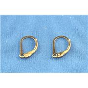 Earring Hook Continental Rolled Gold 14K per pr ea