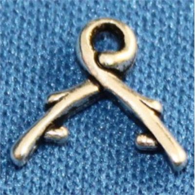 Pinch Bail Vine Briolette Antique Silver 9.5mm ea