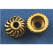 Bead Cap Decorative Antique Gold 8mm ea