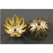 Bead Cap Filigree Gold 12mm ea
