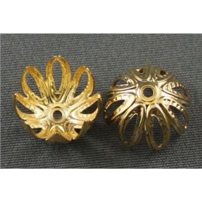 Bead Cap Filigree Gold 12mm ea