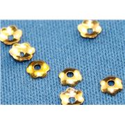 Bead Cap Flower Gold 4mm ea