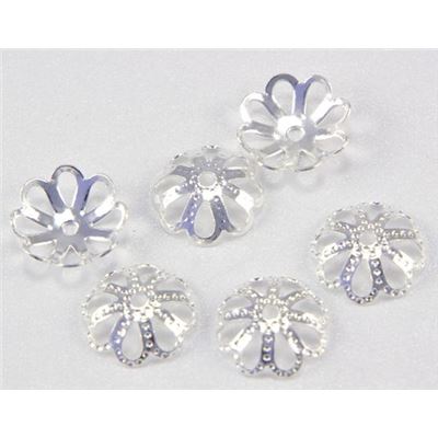 Bead Cap Filigree Silver 11mm ea