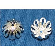 Bead Cap Filigree Silver 12mm ea