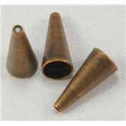 Bead Cap Cone End Antique Copper 12x6mm ea