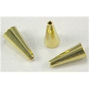 Bead Cap Cone Shape Solid Gold 12x6mm ea