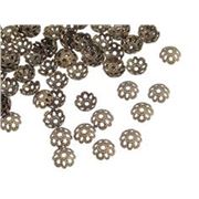 Bead Cap Filligree Antique Brass 5mm ea