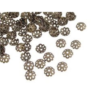 Bead Cap Filligree Antique Brass 5mm ea