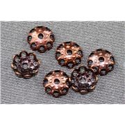 Bead Cap  Filligree  Antique Copper 5mm ea